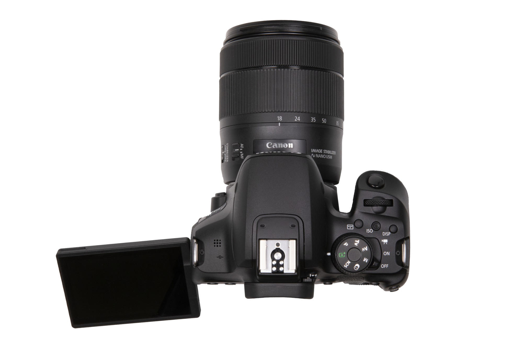 CANON EOS 850D Kit Spiegelreflexkamera, 24,1 Megapixel, 18-135 mm Objektiv (EF-S, IS II, USM), Touchscreen Display, WLAN, Schwarz