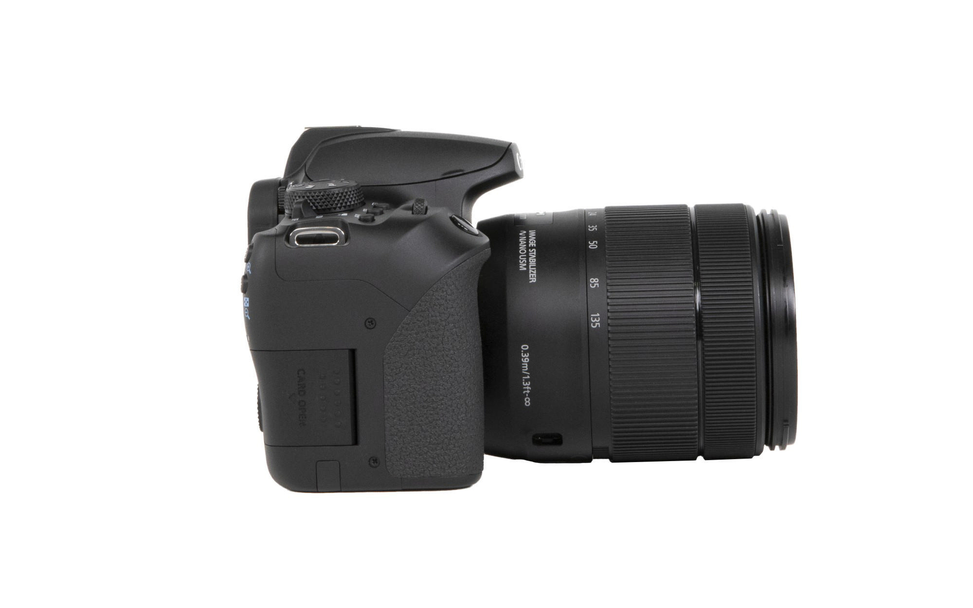CANON EOS 850D Kit Spiegelreflexkamera, 24,1 Megapixel, 18-135 mm Objektiv (EF-S, IS II, USM), Touchscreen Display, WLAN, Schwarz
