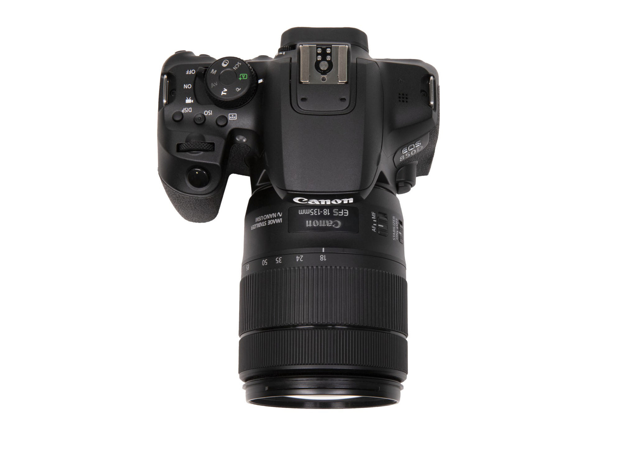 CANON EOS 850D Kit Spiegelreflexkamera, 24,1 Megapixel, 18-135 mm Objektiv (EF-S, IS II, USM), Touchscreen Display, WLAN, Schwarz