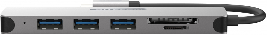 SITECOM Hub USB-C à HDMI + Lecteur carte Gris (CN-407)