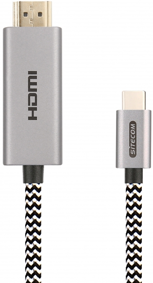 SITECOM USB-C kabel naar HDMI 2m Grijs (CA-060)