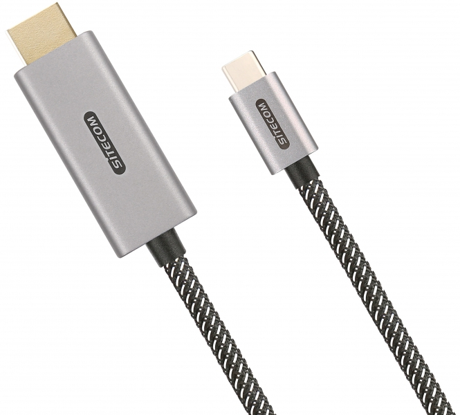 SITECOM USB-C kabel naar HDMI 2m Grijs (CA-060)