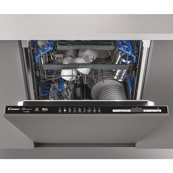 Lavavajillas integrable- Candy Brava CELDIMN 4D622PB, 16 servicios, 9 programas, WIFI, 3a bandeja, Inox
