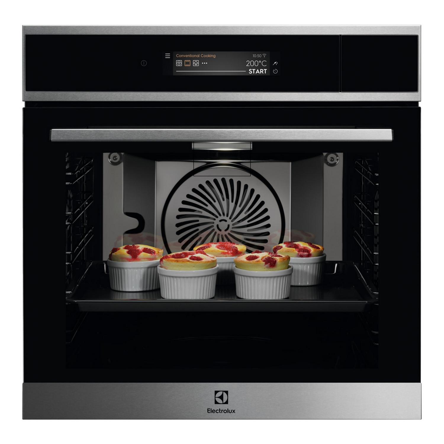 Horno - Electrolux EOA9S31CX, Multifunción, 70 L, 3500 W, Conectividad Vía WiFi, Grill, A++, Inox antihuellas