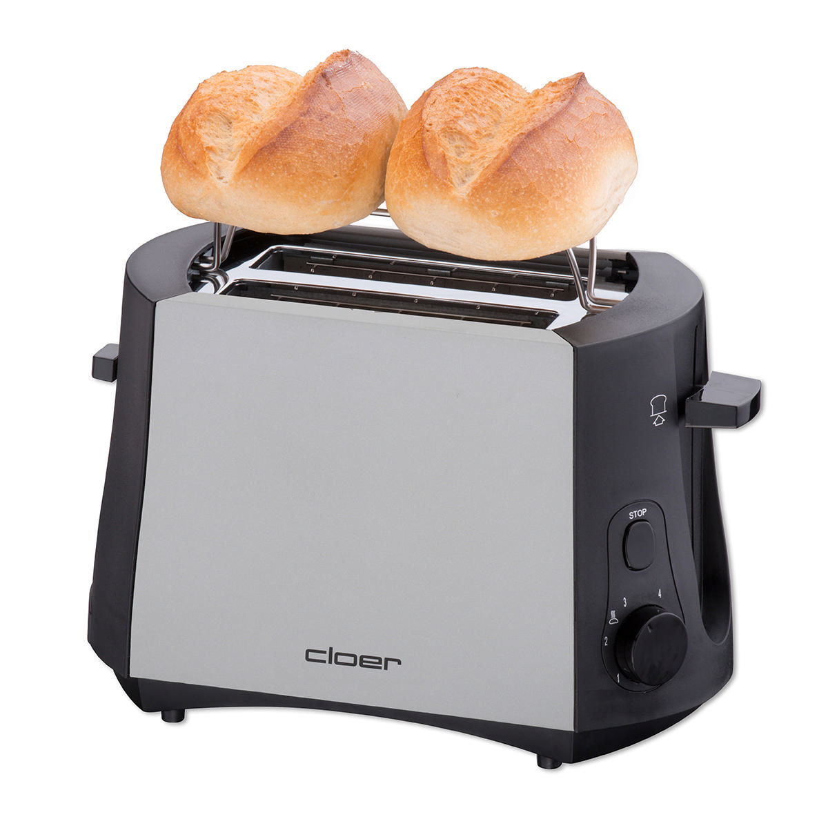CLOER 3410 Toaster Schwarz Schlitze: Watt, (825 2)