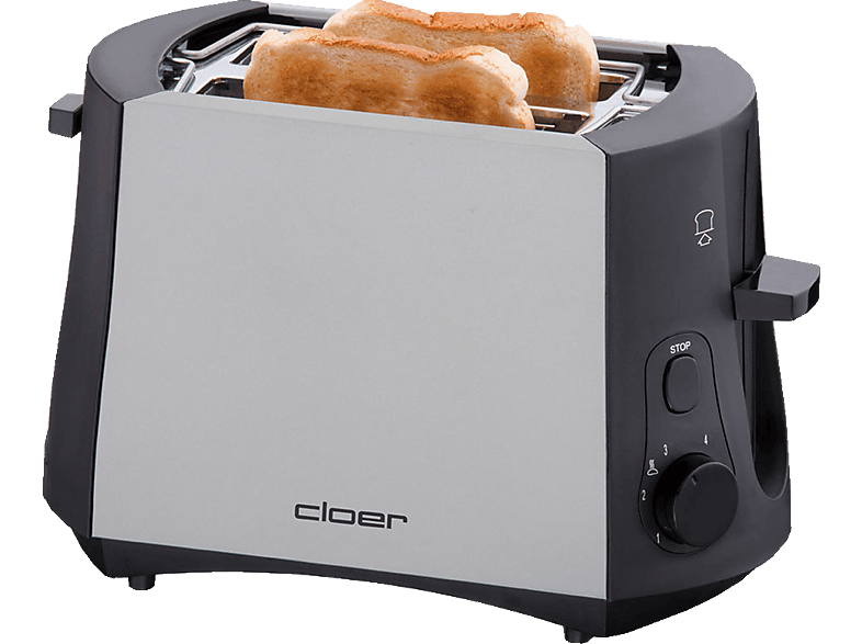 2) CLOER Schlitze: Watt, 3410 Toaster Schwarz (825