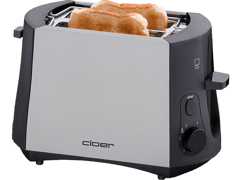Toaster CLOER 3410 Toaster Schwarz (825 Watt, Schlitze 2) Schwarz