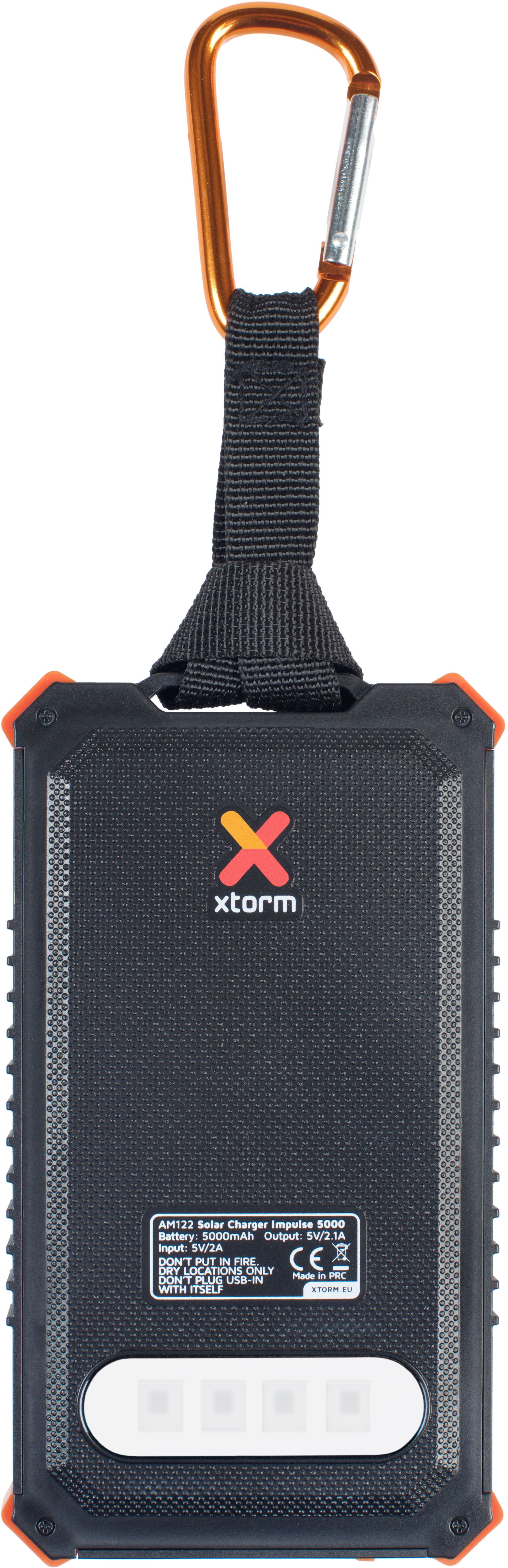 XTORM Solar Charger Impulse Powerbank 5000 mAh Schwarz/Orange