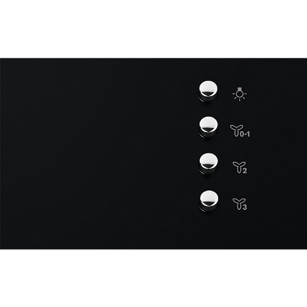 Campana decorativa - Electrolux LFV319K, Decorativa, 600 m³/h, 3 velocidades, 75 dB, Filtro aluminio lavable, Negro