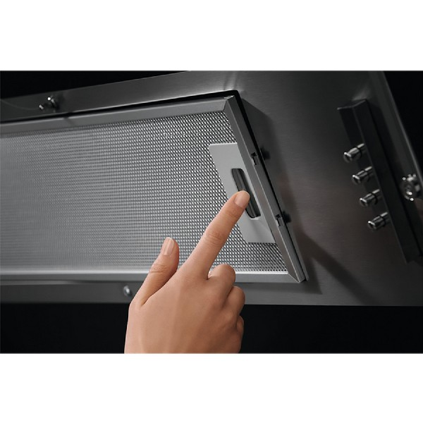 Campana decorativa - Electrolux LFV319K, Decorativa, 600 m³/h, 3 velocidades, 75 dB, Filtro aluminio lavable, Negro
