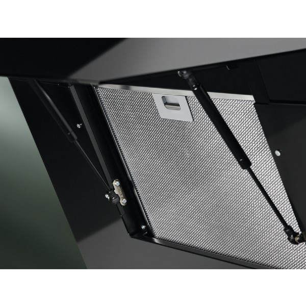 Campana decorativa - Electrolux LFV319K, Decorativa, 600 m³/h, 3 velocidades, 75 dB, Filtro aluminio lavable, Negro