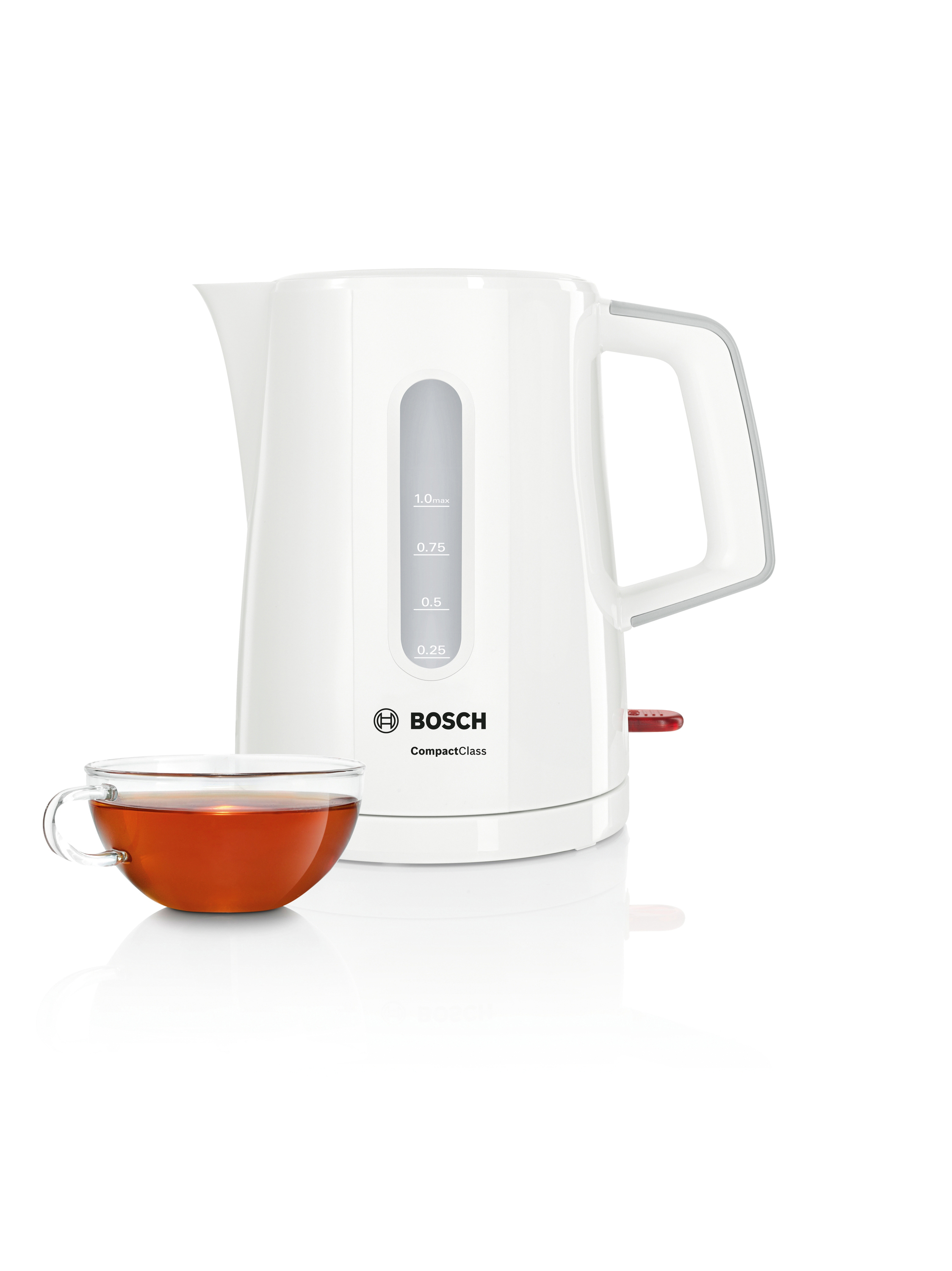 BOSCH TWK 3 A 051 Wasserkocher, Weiß/Hellgra