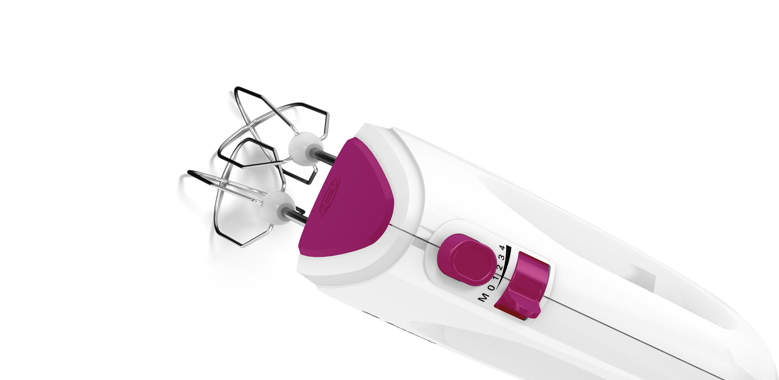 BOSCH MFQ2210P CleverMixx Fun Handmixer Weiß/Dunkelpink (375 Watt)