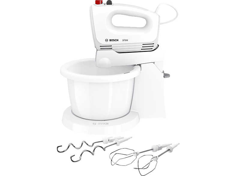 BOSCH MFQ2600W Handmixer Weiß (375 Watt, 3 Liter) Handmixer in Weiß