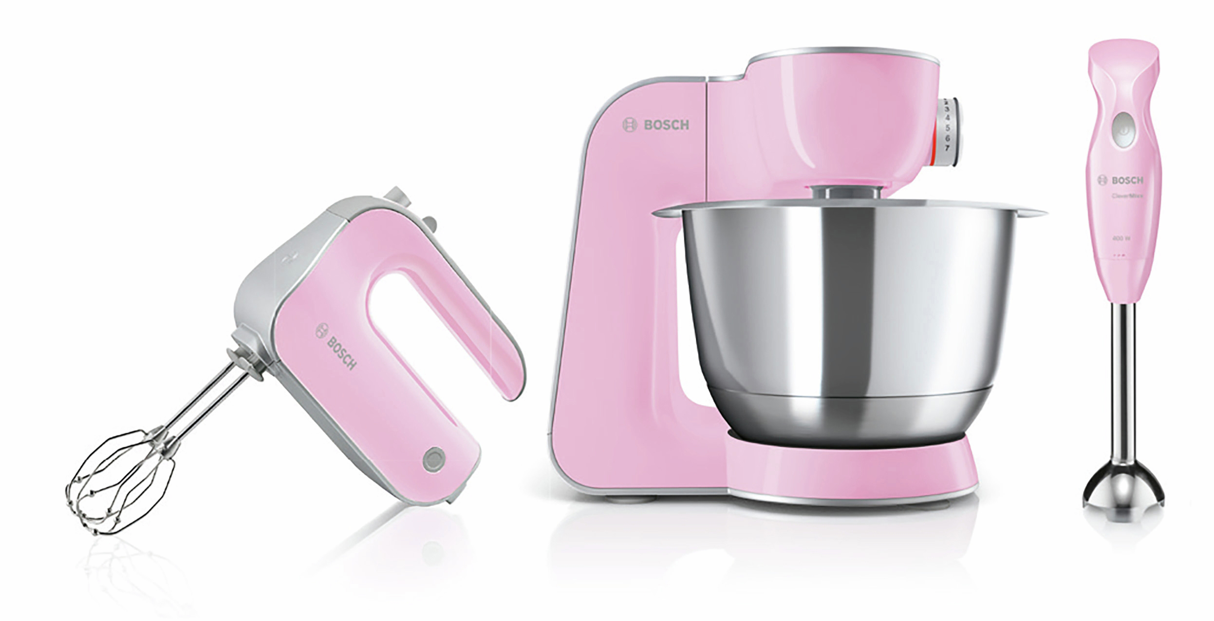 BOSCH MFQ4030K Handmixer Gentle Pink/Silber (500 Watt)