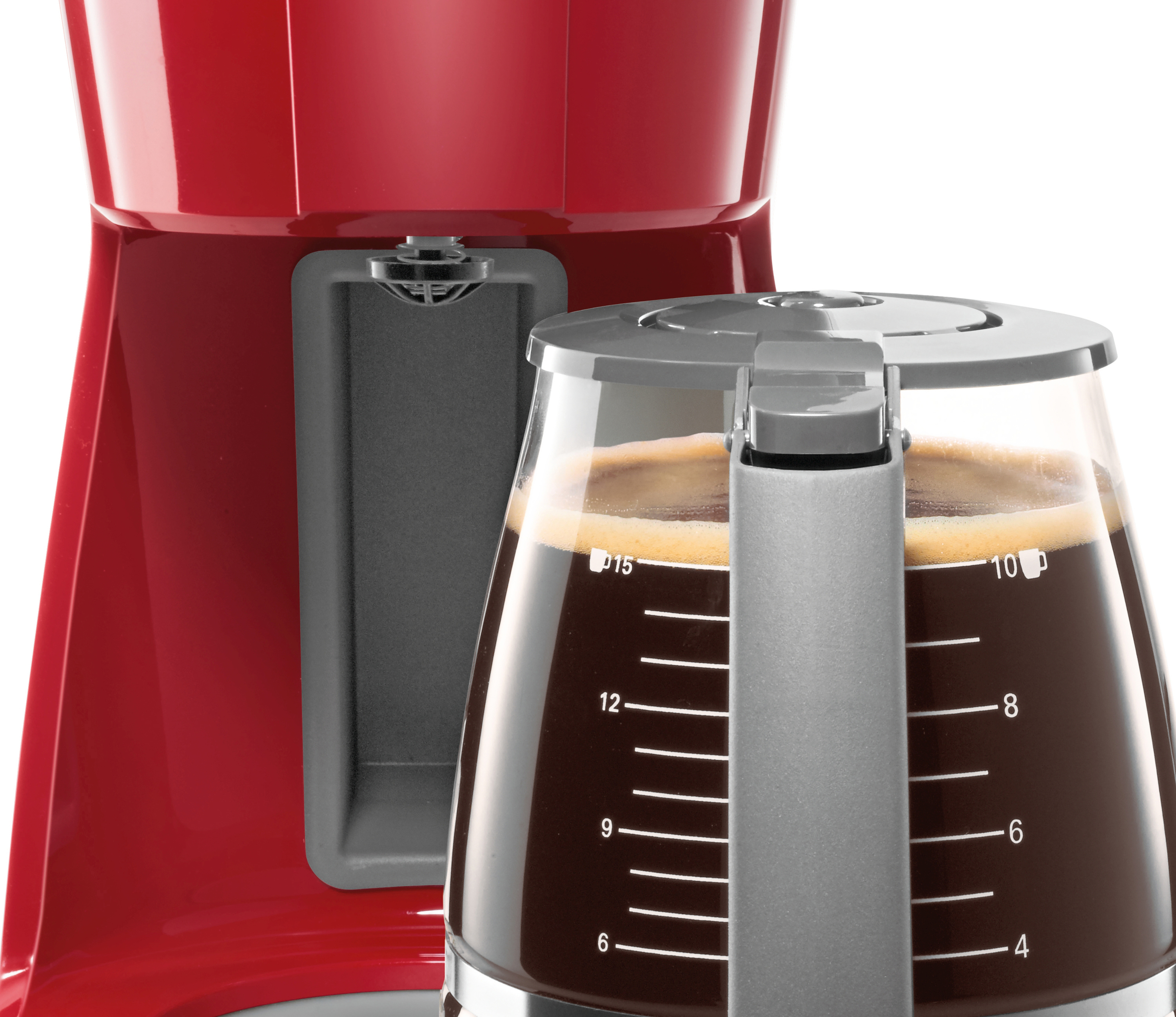 BOSCH TKA 3A 034 Kaffeemaschine Rot/Hellgrau