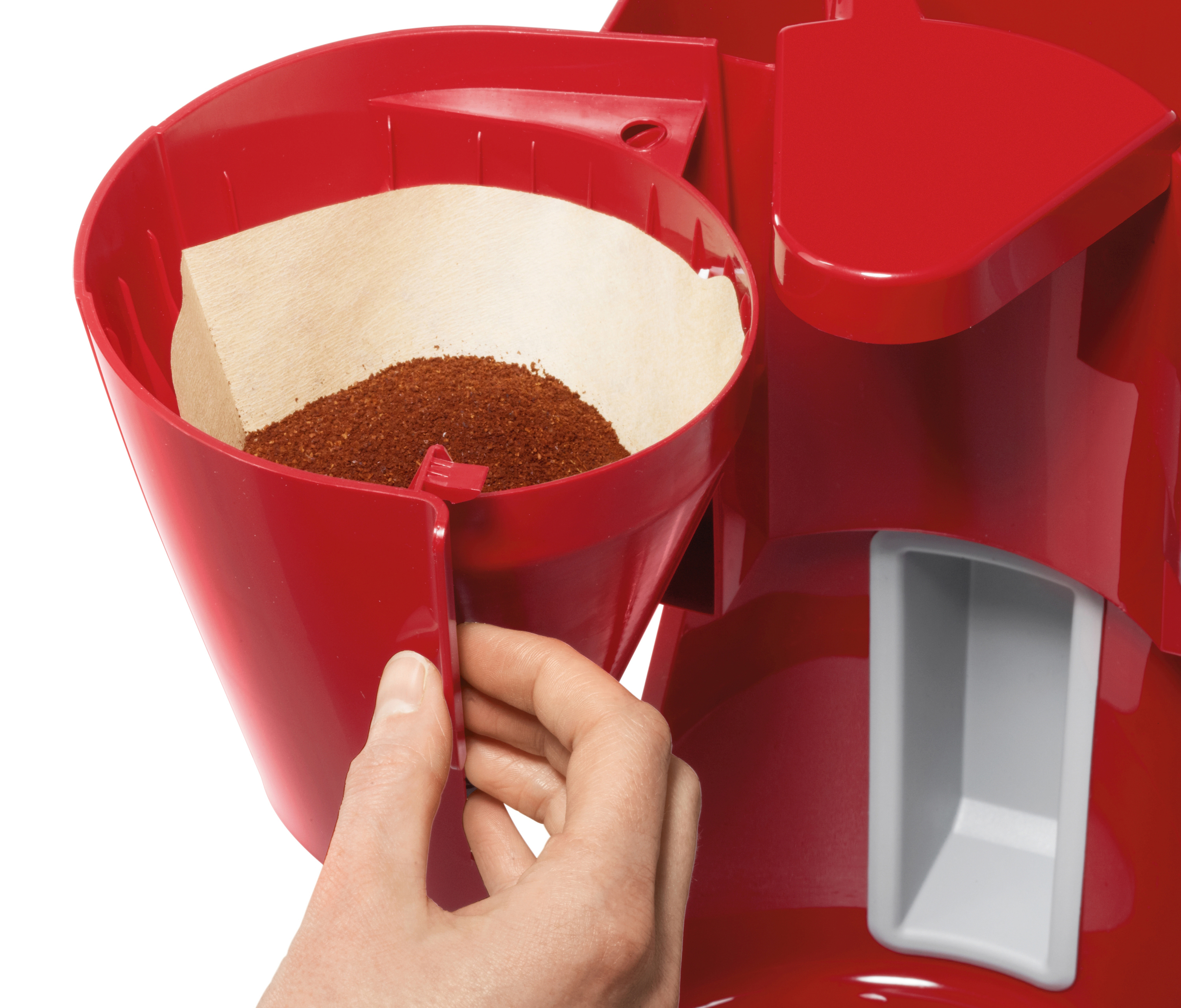 BOSCH TKA 3A 034 Kaffeemaschine Rot/Hellgrau