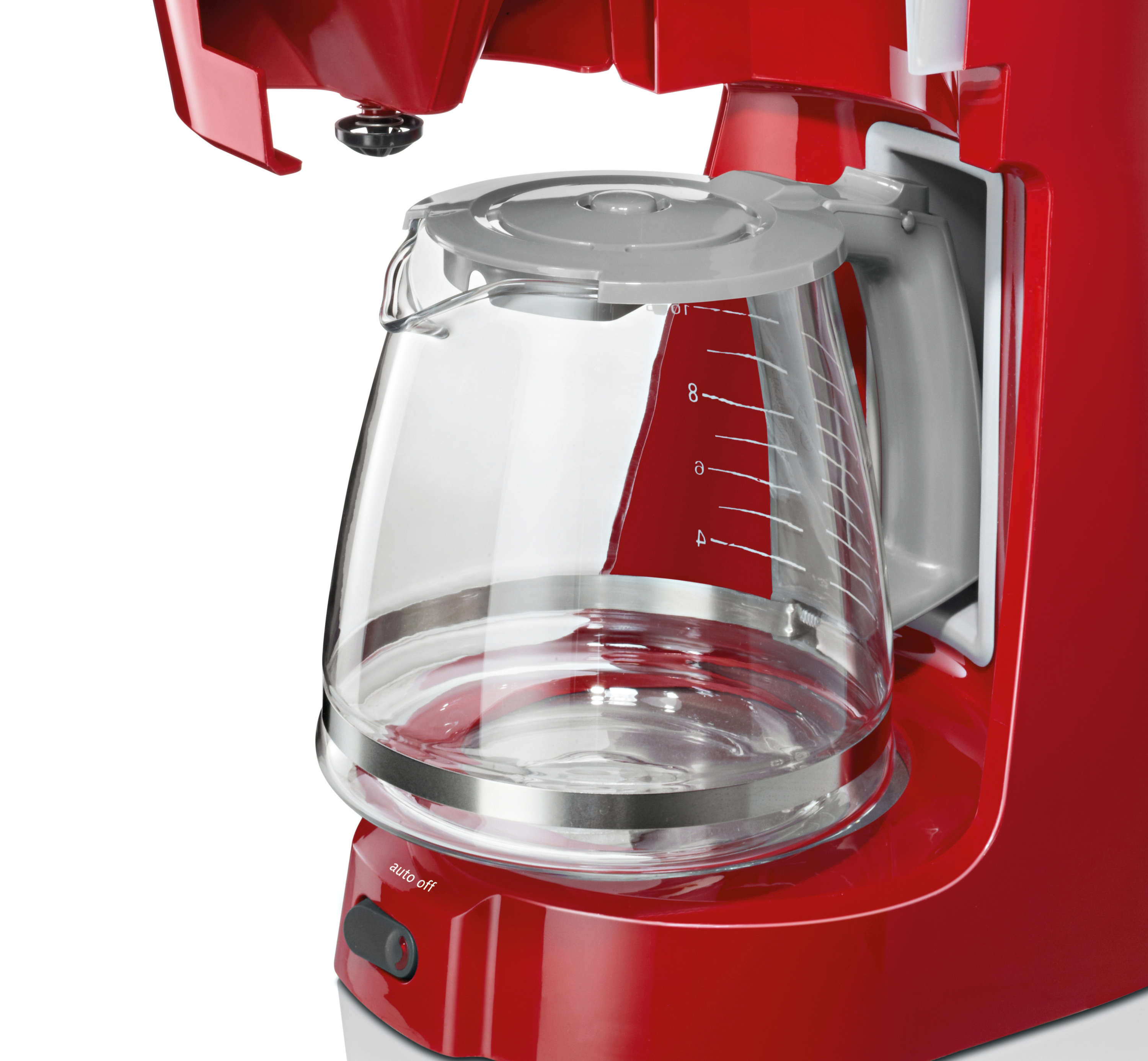 BOSCH TKA 3A 034 Kaffeemaschine Rot/Hellgrau