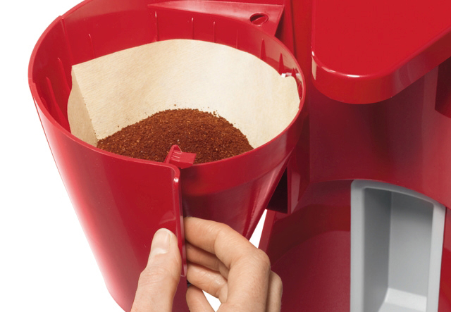 BOSCH TKA 3A 034 Kaffeemaschine Rot/Hellgrau