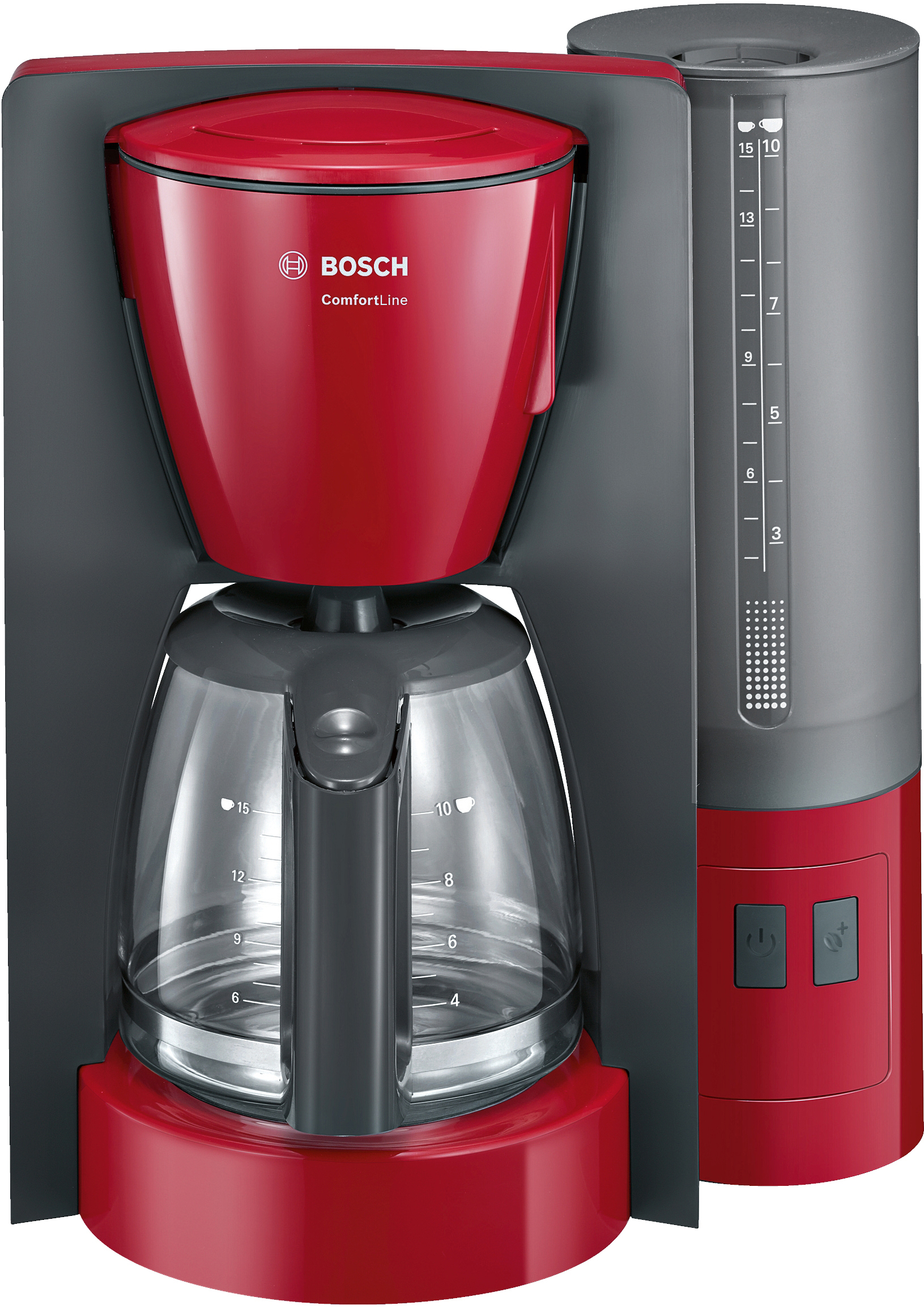 BOSCH TKA6A044 ComfortLine Kaffeemaschine Rot/Anthrazit