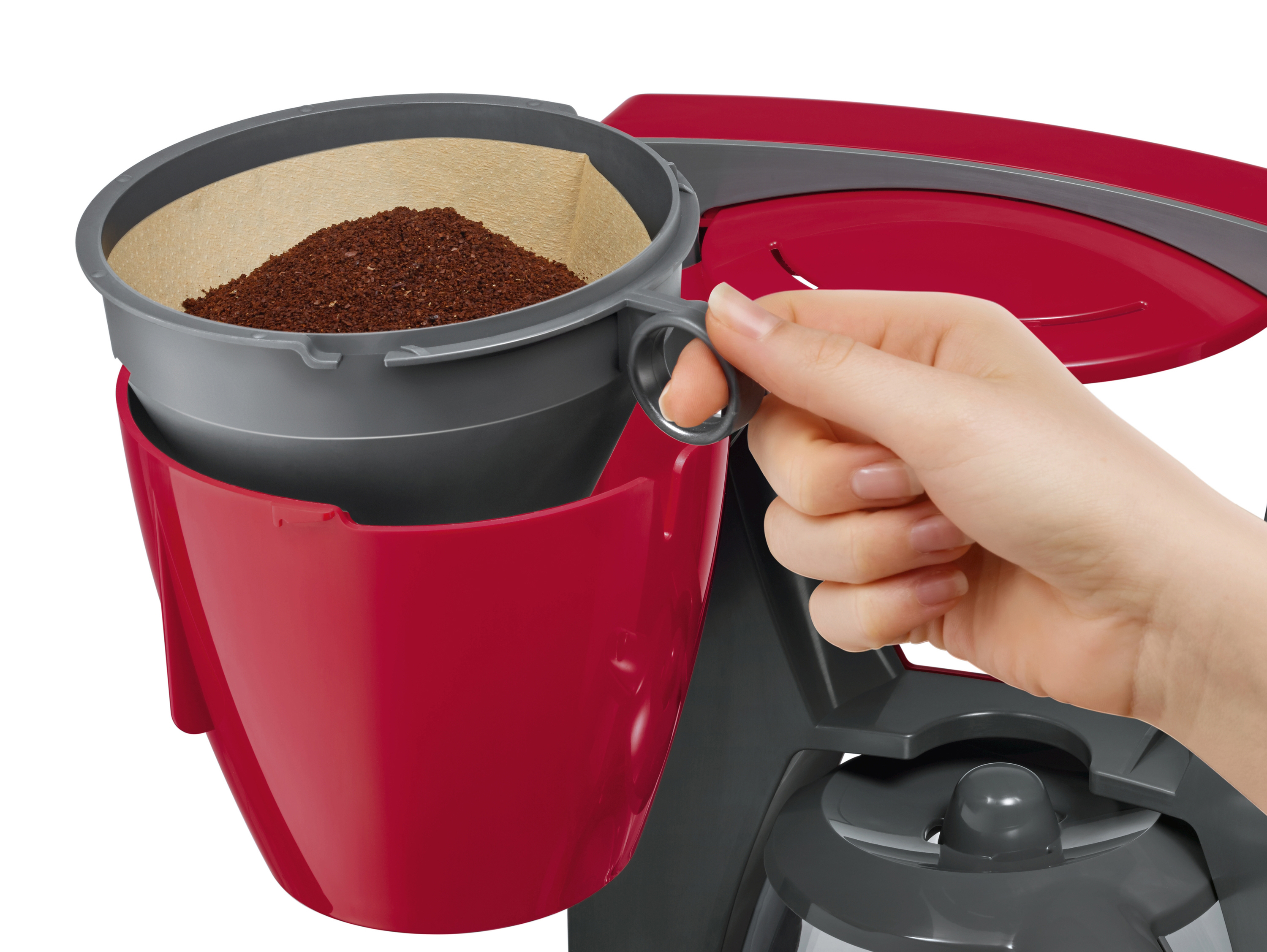 BOSCH TKA6A044 ComfortLine Kaffeemaschine Rot/Anthrazit