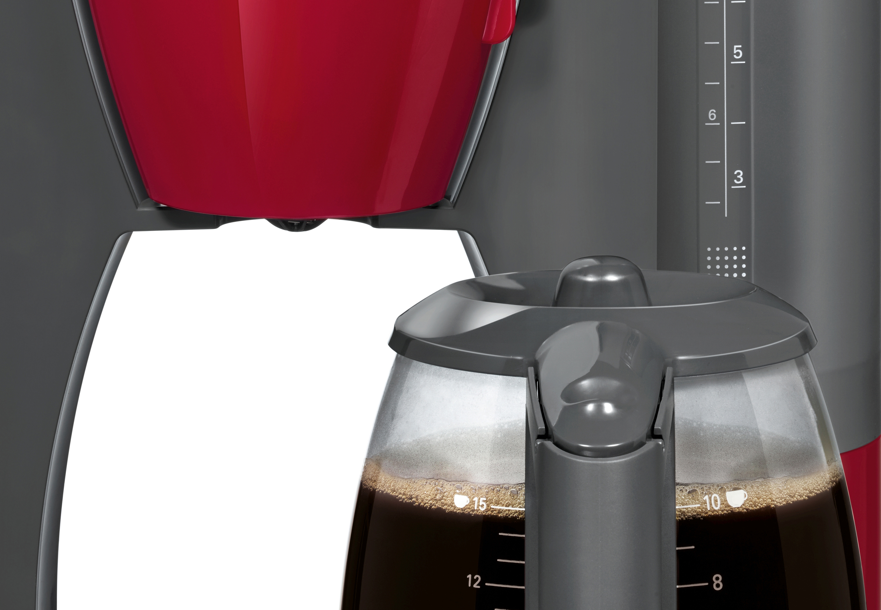 BOSCH TKA6A044 ComfortLine Kaffeemaschine Rot/Anthrazit