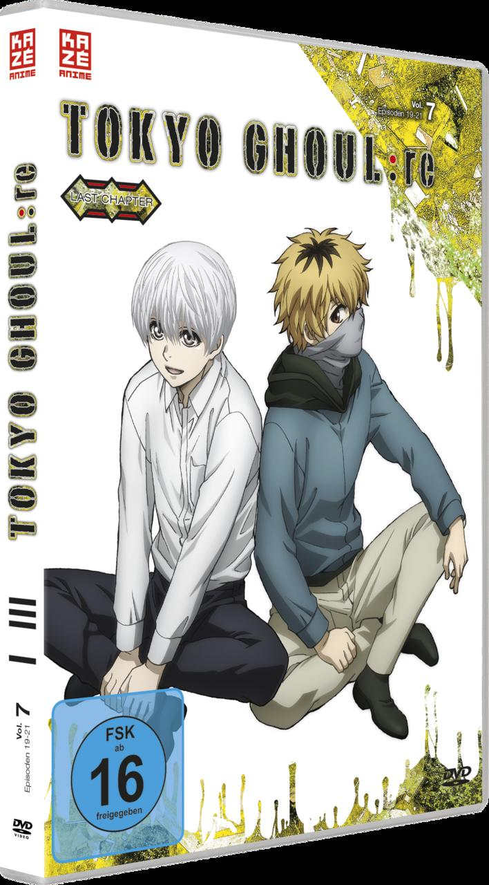 Tokyo Ghoul:re Anime-DVD-Box-Set mit zwei Charakteren auf dem Cover.