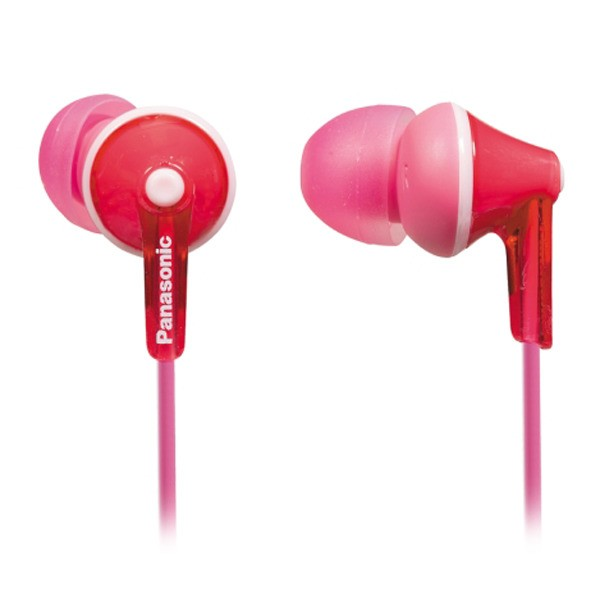 Auriculares botón-Panasonic RP-HJE125E-P Headphone Sonido para Móvil, MP3/MP4, Imán Neodimio 9mm-Rosa