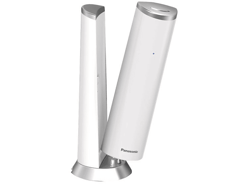 REACONDICIONADO Seminuevo Muy bueno Teléfono - Panasonic KX-TGK212SP, Inalámbrico, Duo, ECO, 40 tonos, Bloqueo de llamadas, Agenda 50 num, Blanco