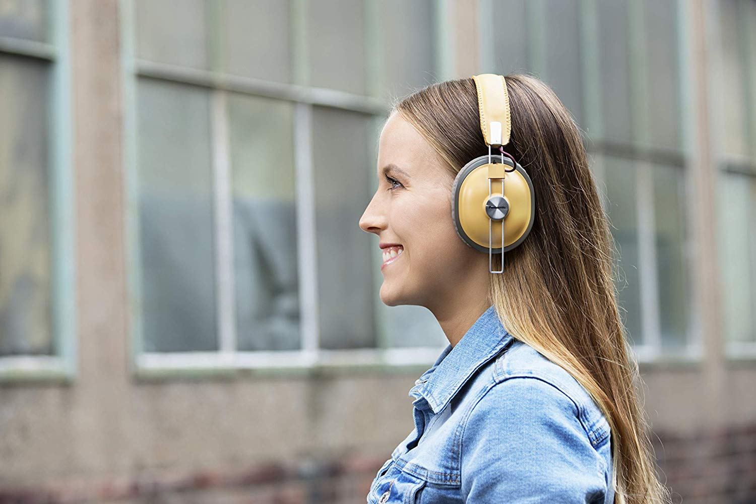 Auriculares inalámbricos - Panasonic RP-HTX80BE-C Bluetooth, 24h Batería, Micrófono, Hi-Fi, Carga Rápida, Ocre