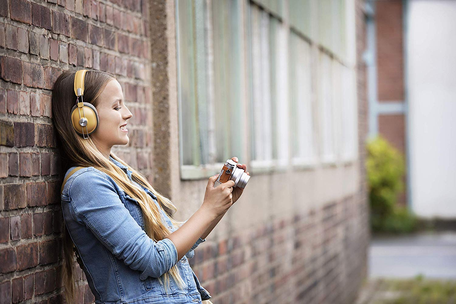 Auriculares inalámbricos - Panasonic RP-HTX80BE-C Bluetooth, 24h Batería, Micrófono, Hi-Fi, Carga Rápida, Ocre