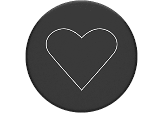 POPSOCKETS White Heart Black - Poignée et support de téléphone portable (Blanc/Noir)