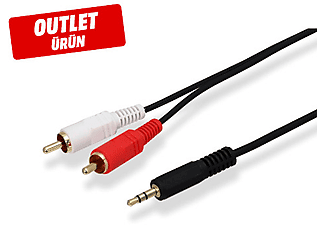 HP 3.0M 3.5mm AUX 2RCA Dönüştürücü Kablo Siyah Outlet 1203745