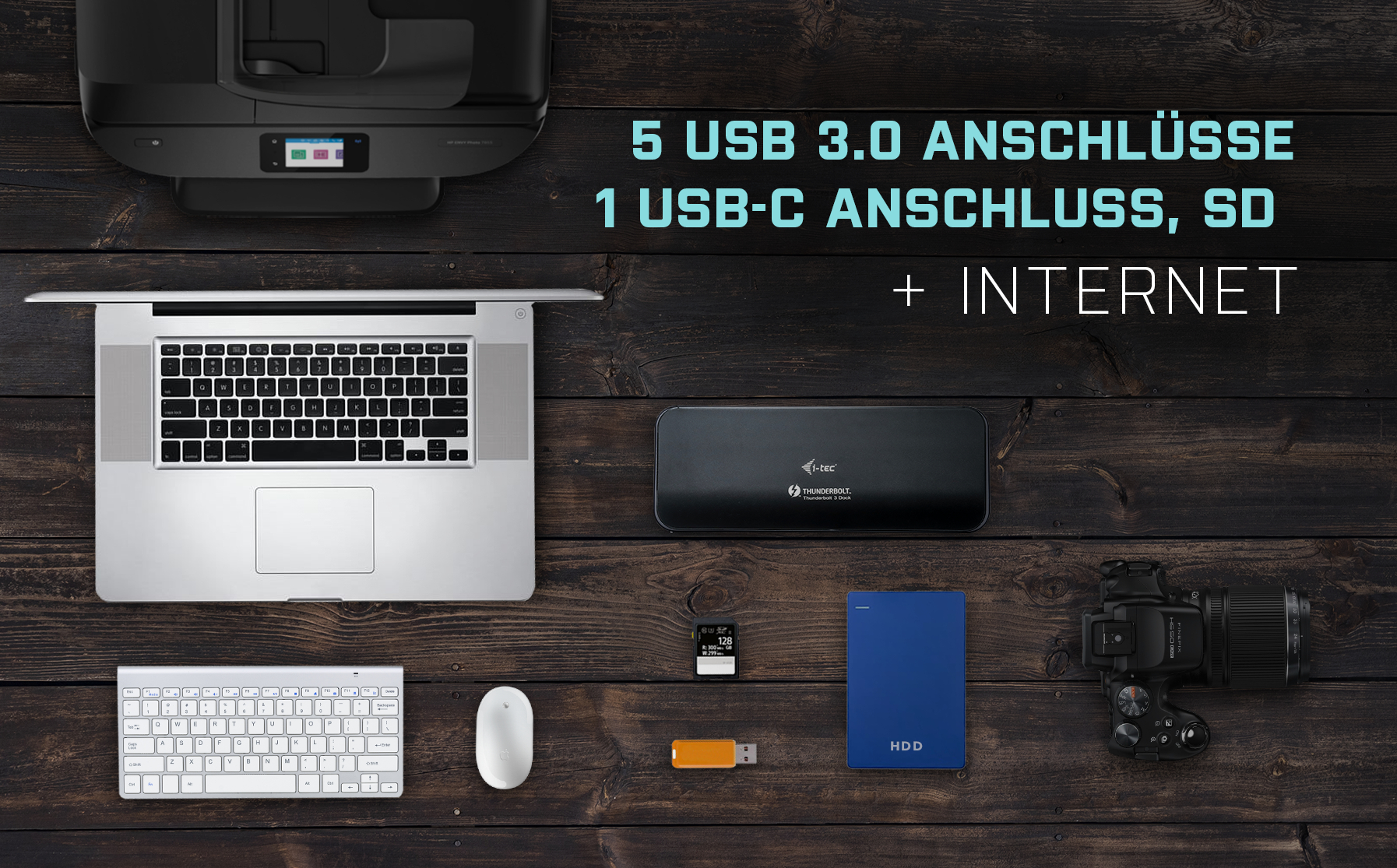 I-TEC TB3HDMIDOCKPLUS Dockingstation, Schwarz