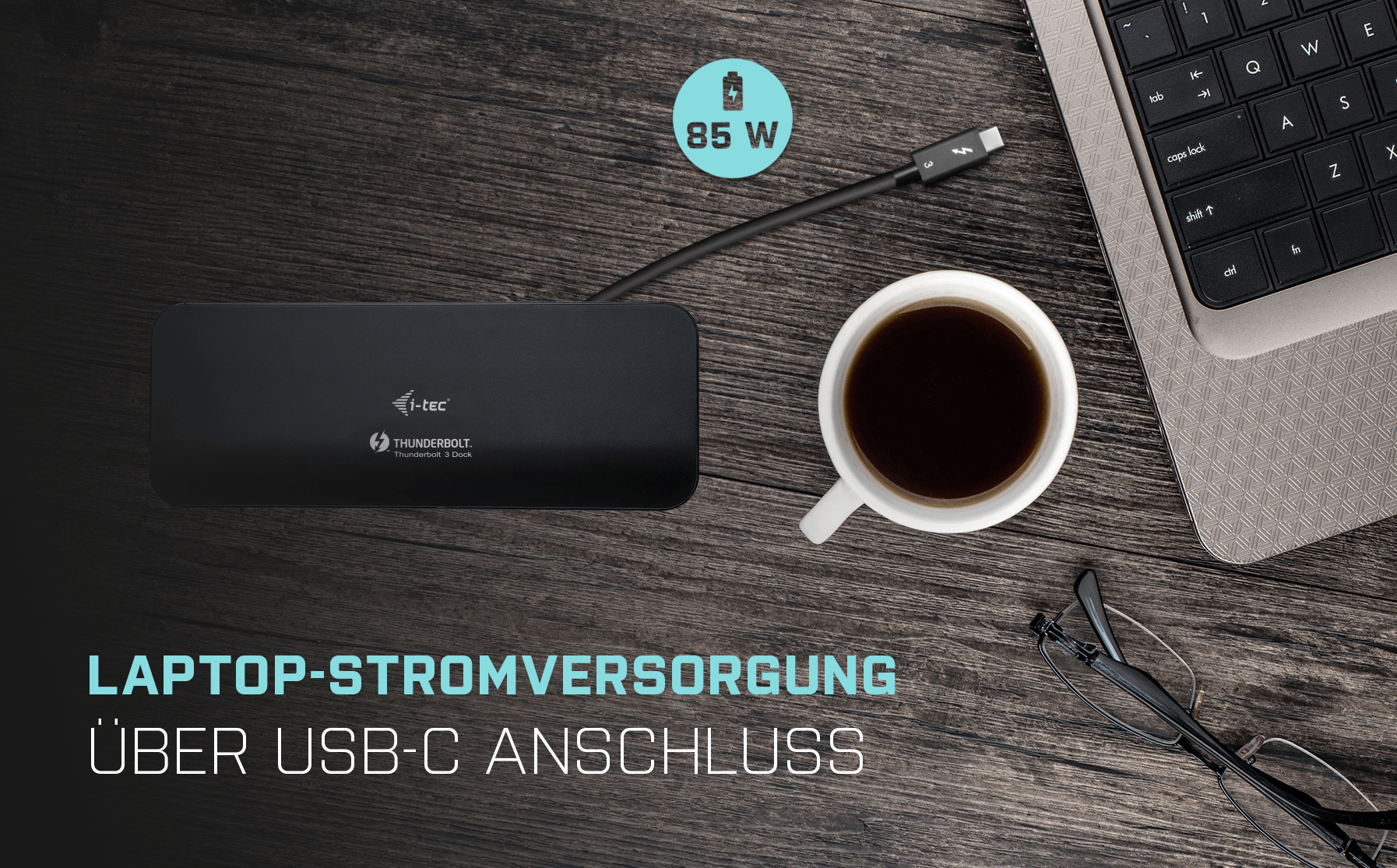I-TEC TB3HDMIDOCKPLUS Dockingstation, Schwarz