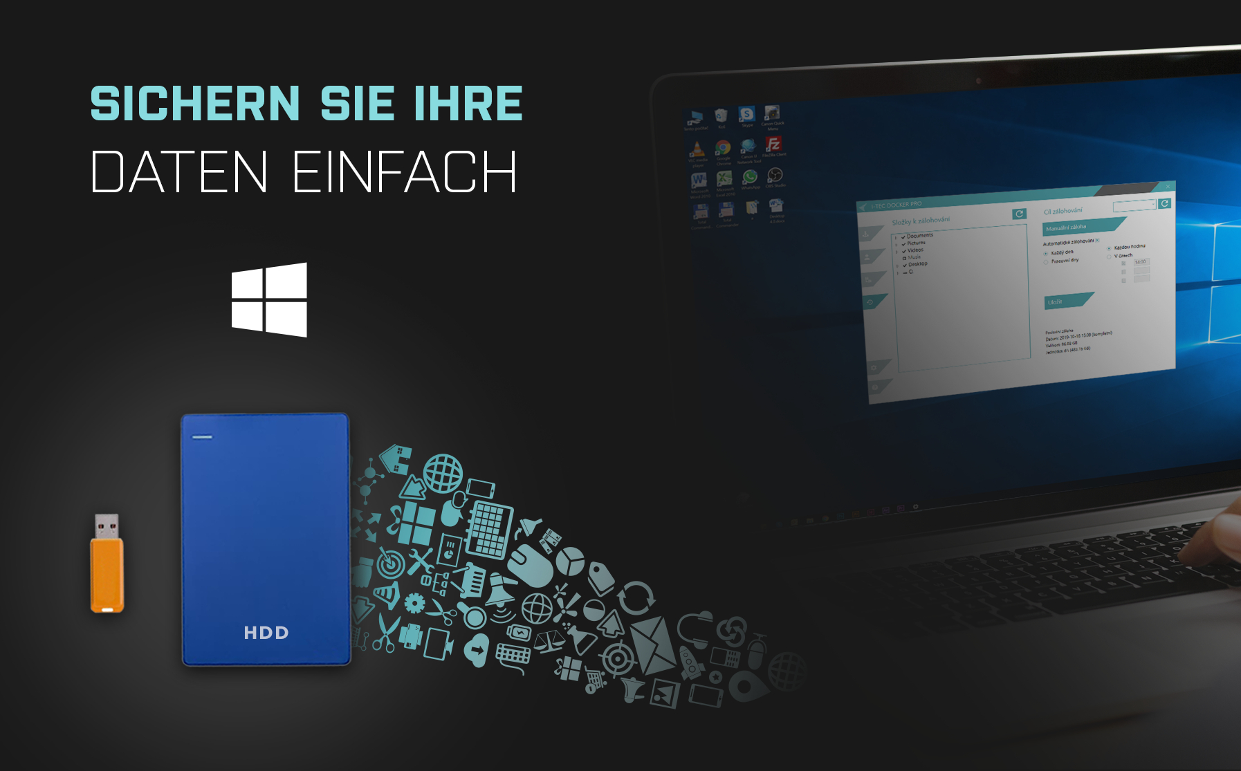 I-TEC TB3HDMIDOCKPLUS Dockingstation, Schwarz