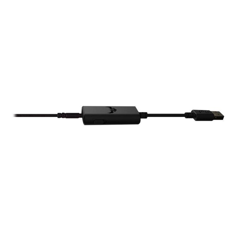 Auriculares gaming - ASUS Tuf gaming H5, Para PC, PS4, Xbox One, Jack 3.55mm, USB, 7.1, Negro