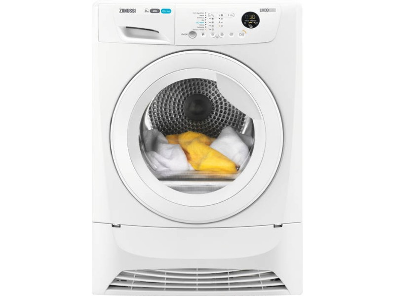 Bomba de calor - ZANUSSI, ZDH8333W1, 8 kg, Independiente, Blanco