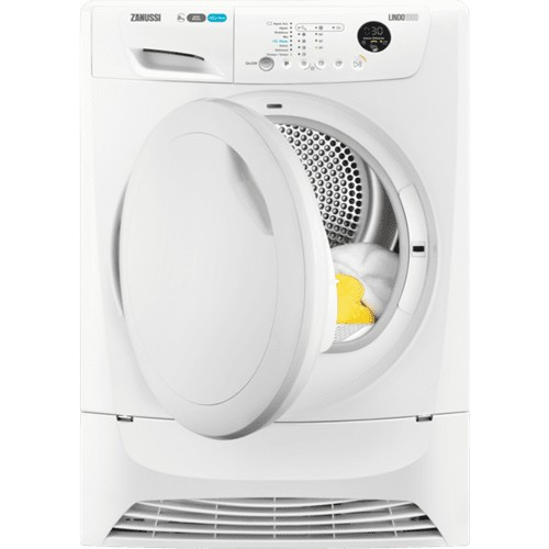 Secadora - Zanussi ZDH8333PZ1, 8 kg, Bomba de Calor, Carga Frontal, Independiente, A+, Blanco