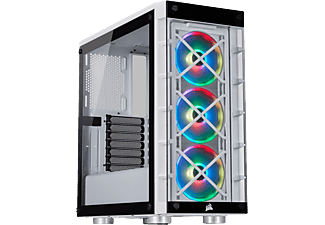 CORSAIR iCUE 465X RGB Mid-Tower ATX Smart Case - Cas PC (Blanc)