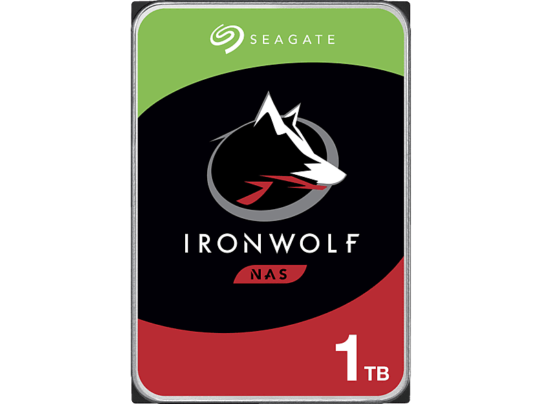 Festplatte SEAGATE IronWolf Festplatte Bulk, 1 TB HDD SATA 6 Gbps, 3,5 ...