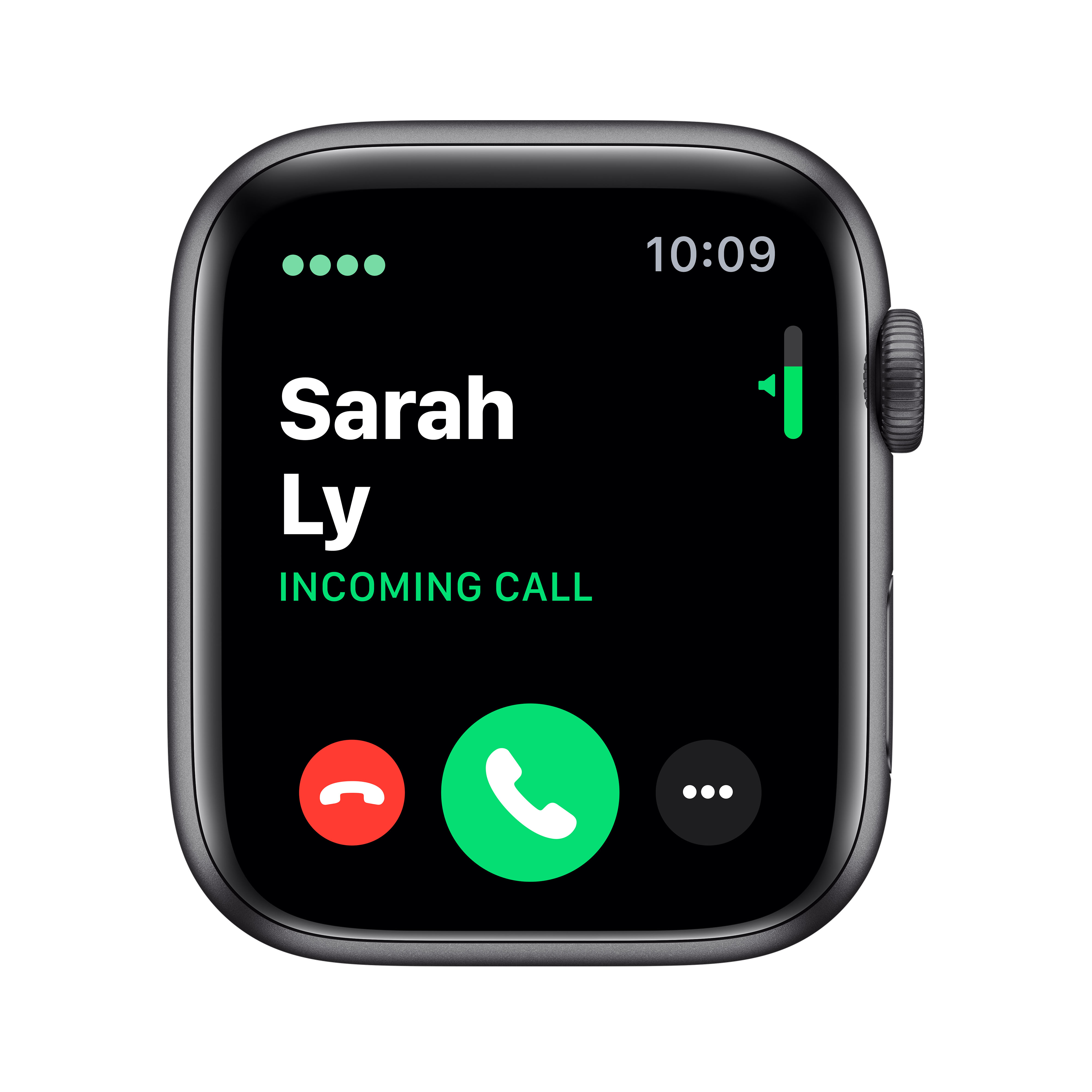 APPLE Watch Series 5 GPS + Cell 44mm Aluminiumgehäuse Space Grau mit Sportarmband Schwarz
