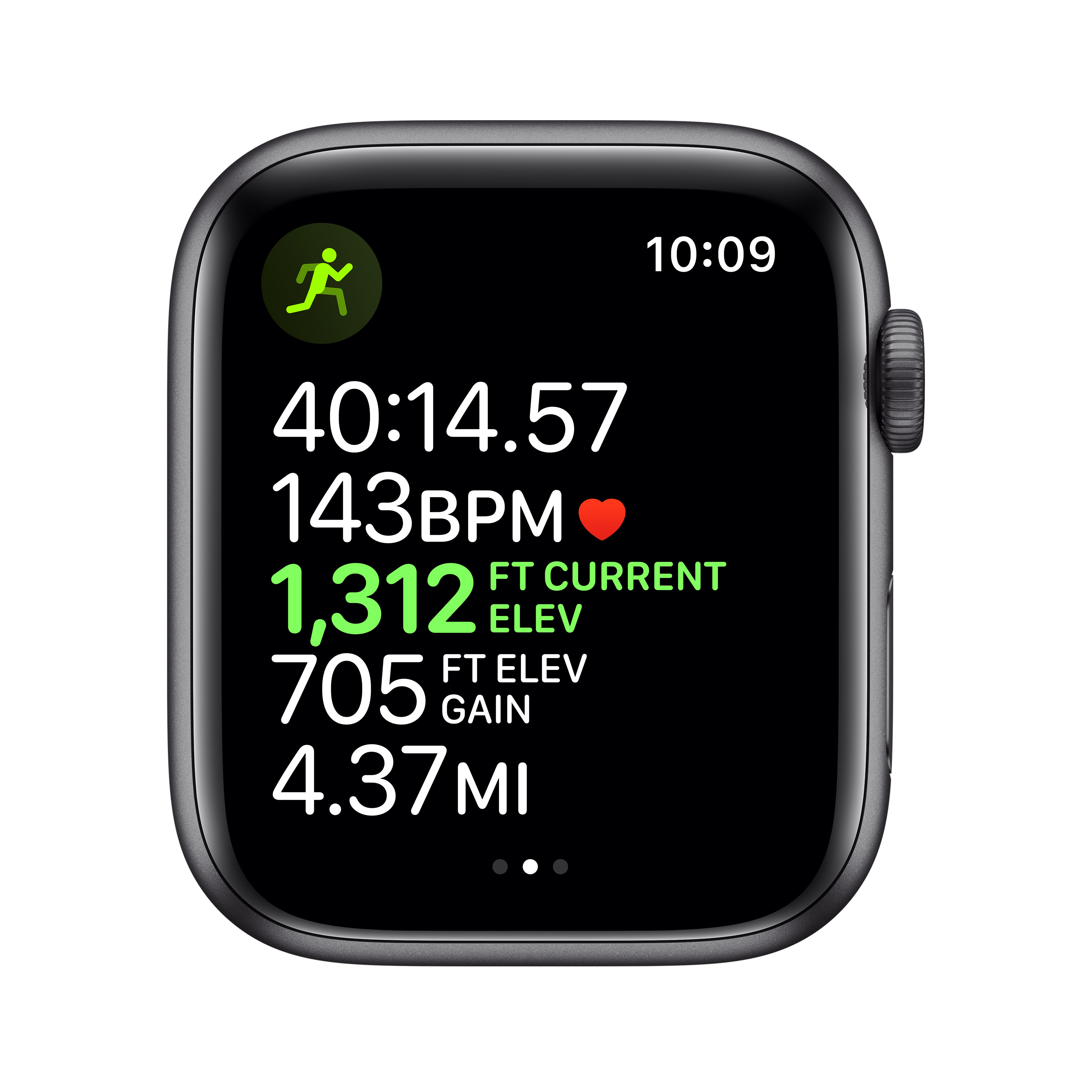 APPLE Watch Series 5 GPS + Cell 44mm Aluminiumgehäuse Space Grau mit Sportarmband Schwarz