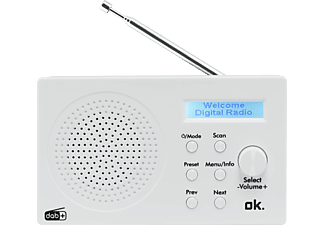 OK. ORD 101 BT-WT DAB+ Radio, DAB, DAB+, FM, Bluetooth, Weiß