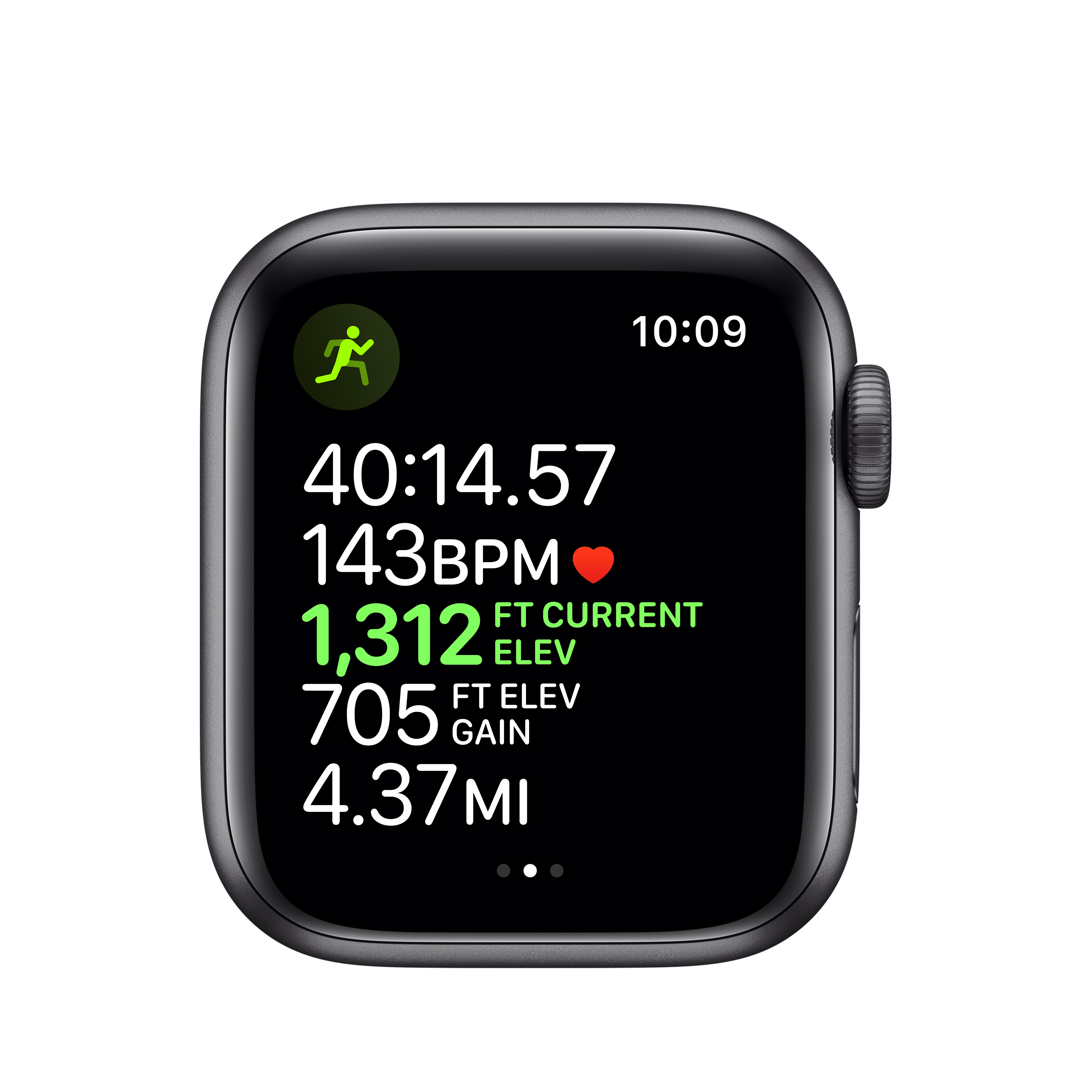 APPLE Watch Series 5 GPS 40mm Aluminiumgehäuse Space Grau mit Sportarmband Schwarz