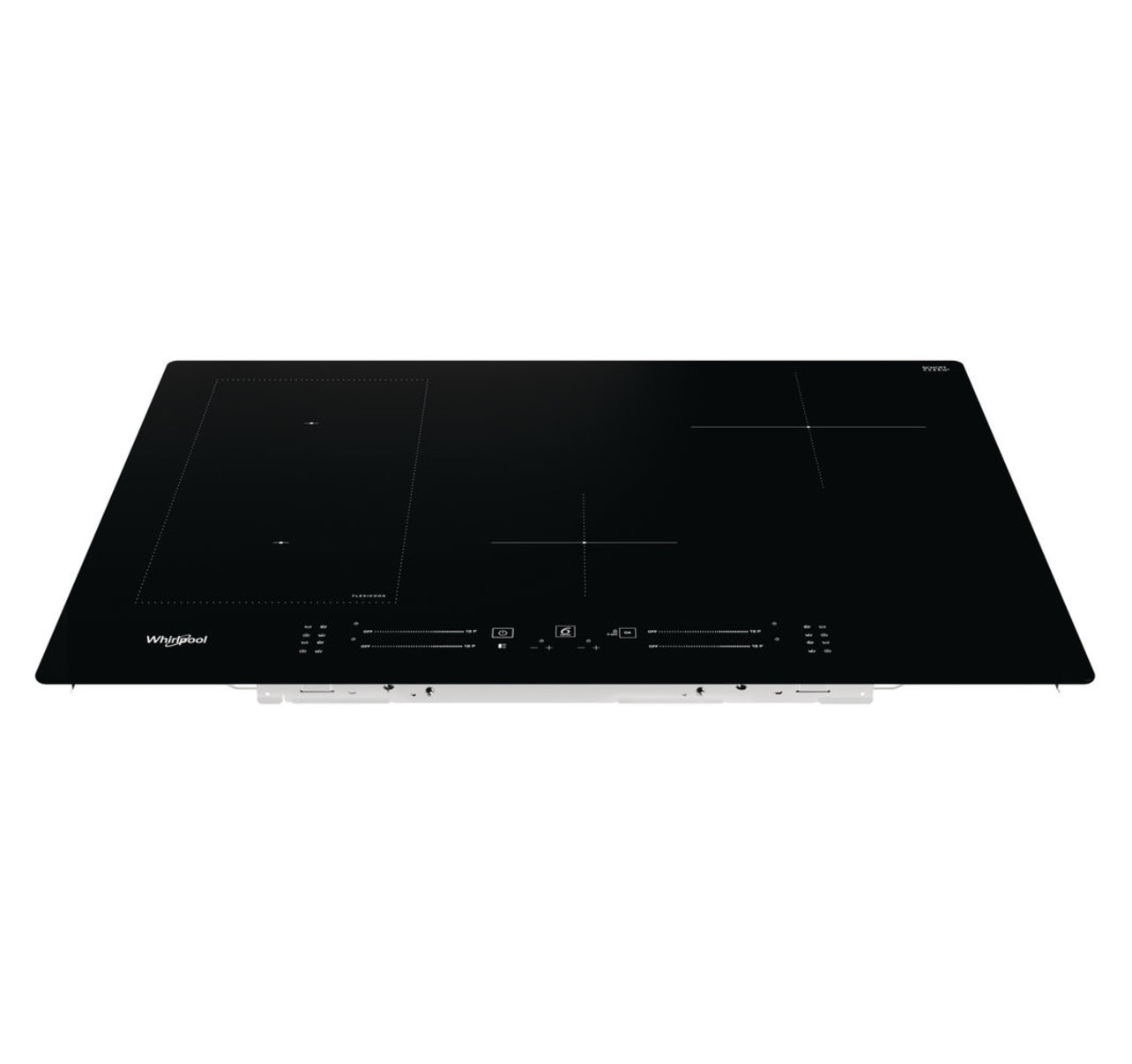 Egy fekete Whirlpool indukciós főzőlap.