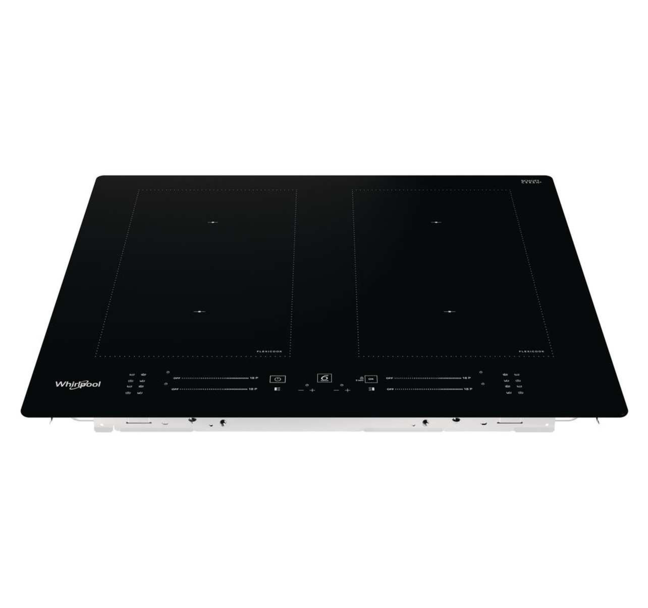 Fekete Whirlpool indukciós főzőlap vezérlőpanellel.