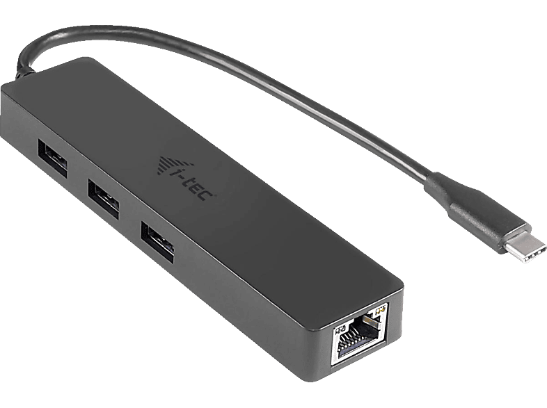 ITEC C31GL3SLIM USB HUB mit Adapter, Schwarz USB HUB mit