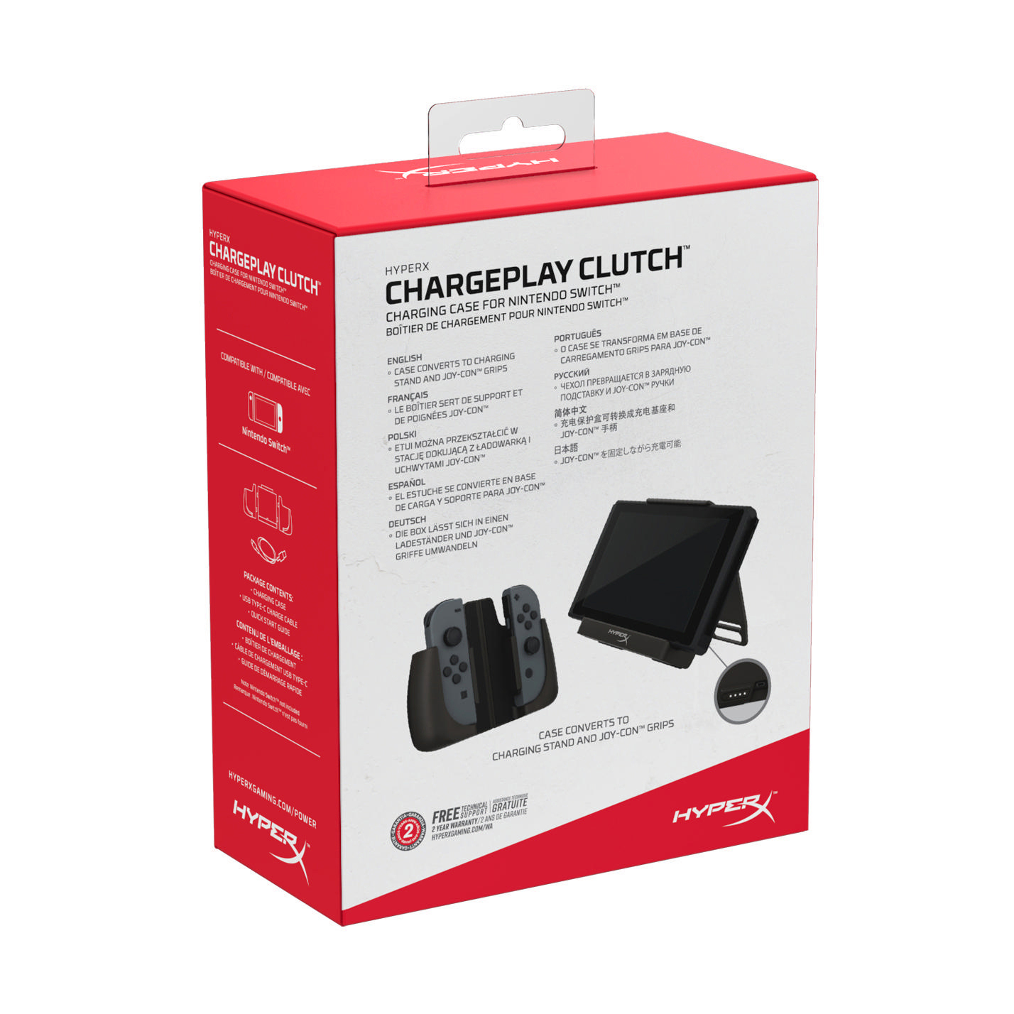 HYPERX ChargePlay Clutch™, Ladecase für Nintendo Switch™, Schwarz