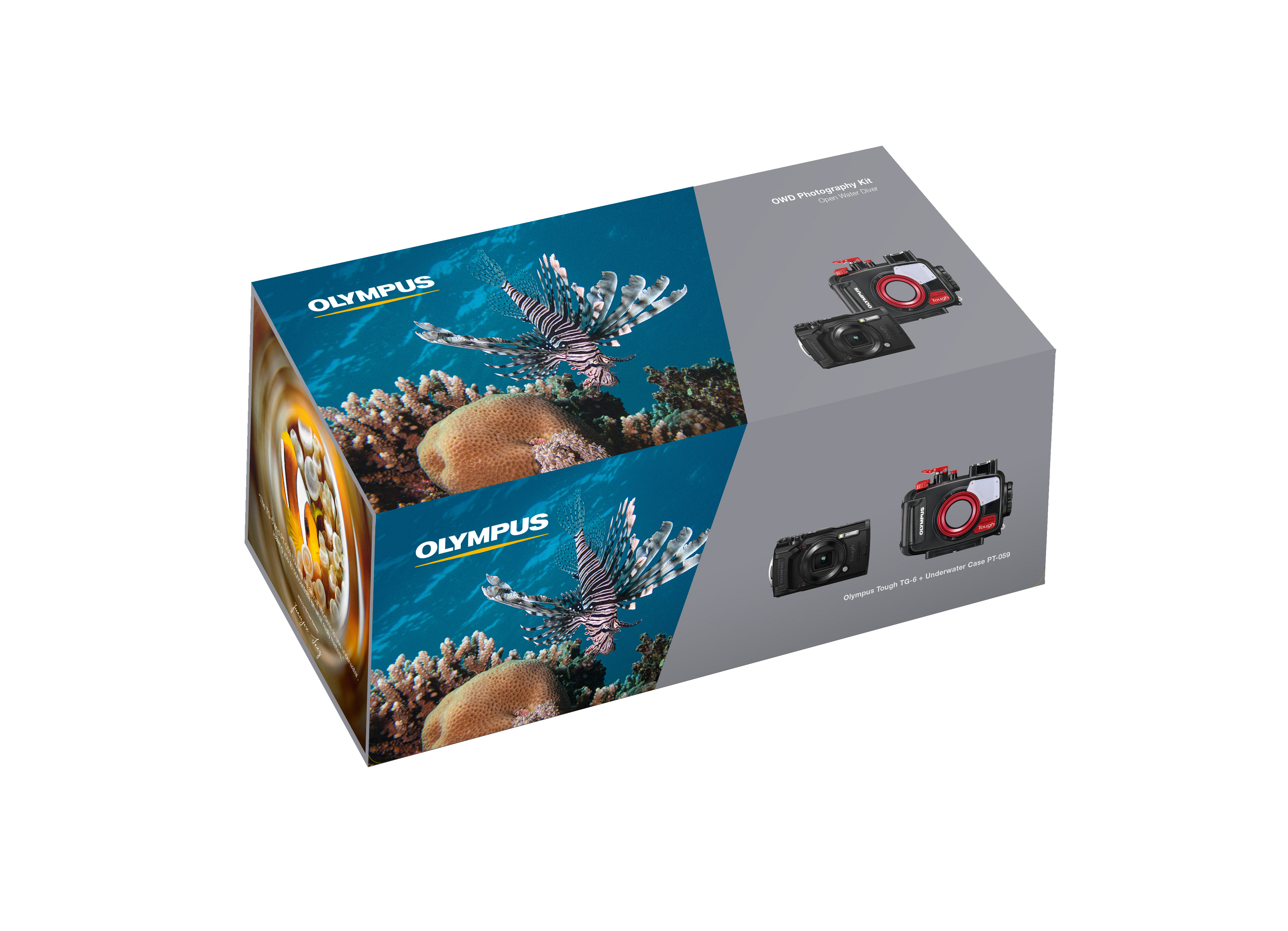 OLYMPUS TG‑6 Open Water Zoom, opt. Kit (Weitwinkel) Digitalkamera , WLAN Diver Schwarz, 4x